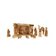 3.5" Handmade Wooden Nativity Set, The Cave - Abstract 15 pcs