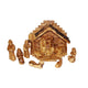 6.3" Handmade Wooden Nativity Set - Abstract 13 pcs