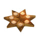 Bethlehem Star Olive Wood Candle Holder 7 pcs