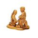 Hand Carved Olive Wood Jesus Washing Feet Sculpture