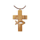 Handmade Olive Wood Fish & Cross Pendant