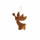 Olive Wood Angel Christmas Ornament