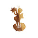 Olive Wood Angel Flying On Cloud Christmas Ornament