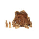 Unique Hand Carved Olive Wood Modern Nativity Set With/Without Cave
