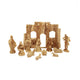 Wooden Handmade Nativity Set - Walled House 12 pcs