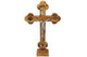 Fourteen Stations Table Top Olive Wood Cross With Crucifix & Essence of the Holy Land