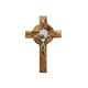 Handmade Olive Wood Saint Benedict Wall Cross