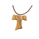 Handmade Olive Wood Tau Cross Pendant From Bethlehem