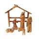 Olive Wood Modern Nativity Set From Bethlehem 6 pcs