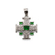 Silver Jerusalem Cross With Zirconia