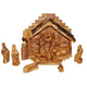 4.7" Handmade Wooden Nativity Set - Abstract 14 pcs