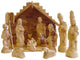 Handmade Wooden Nativity Set Deluxe ( 15 Pieces )